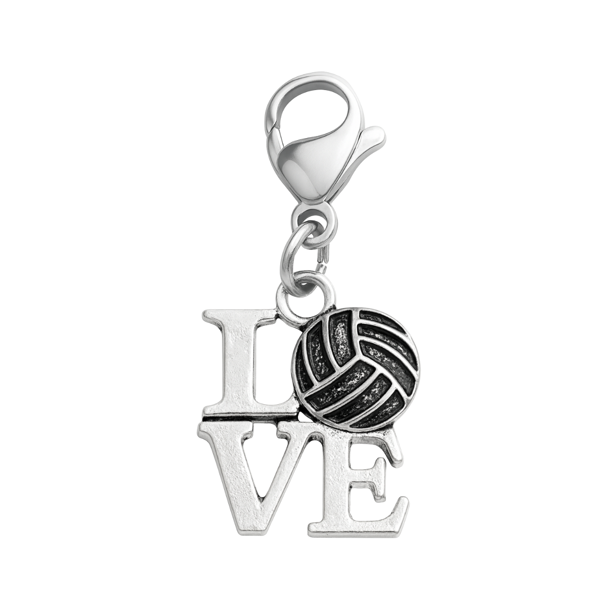 Volleyball Clip On Zipper Pull Charm