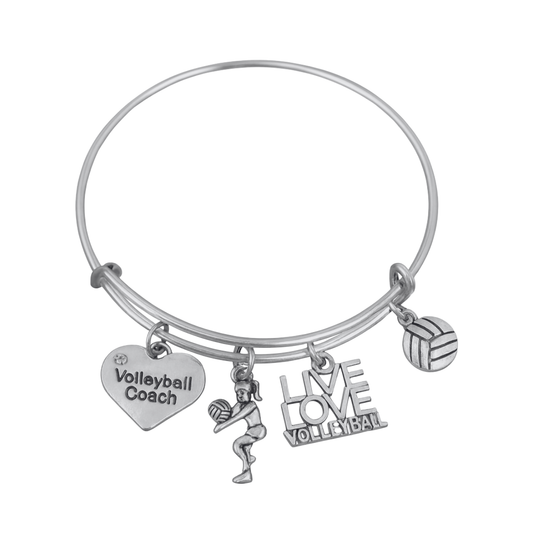 Volleyball Coach Bangle Bracelet