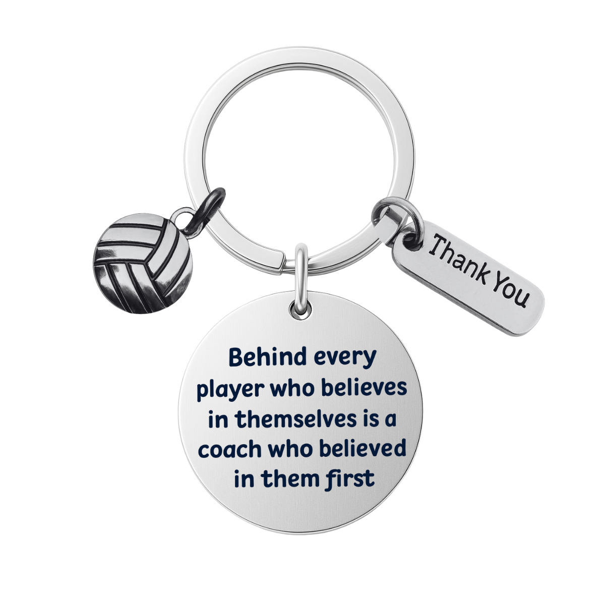 Volleyball Coach Keychain, Behind Every Player