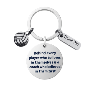Volleyball Coach Keychain, Behind Every Player