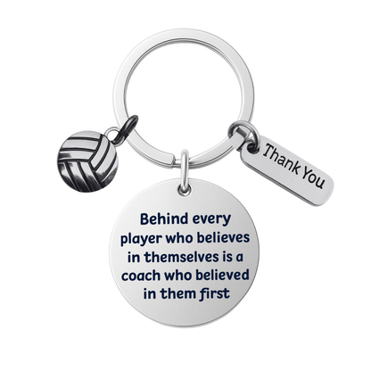 Volleyball Coach Keychain, Behind Every Player