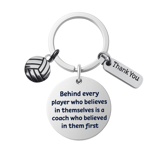 Volleyball Coach Keychain, Behind Every Player