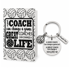 Volleyball Coach Keychain & Card Gift Set