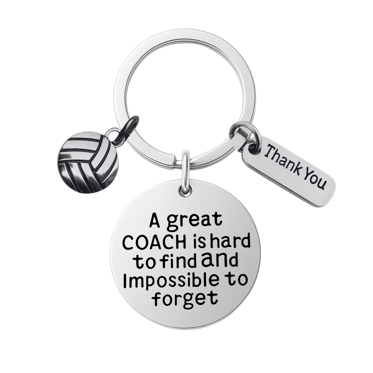 Volleyball Coach Keychain, Great Coach is Hard to Find Coach Keychain