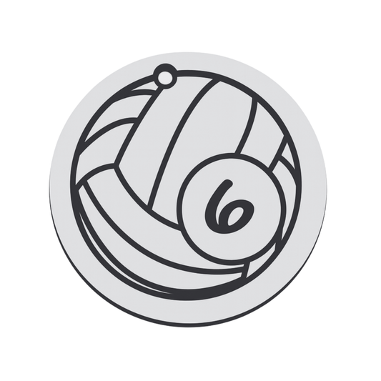 Volleyball Engraved Charm