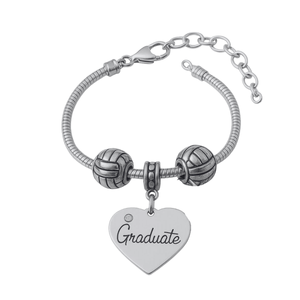 Volleyball Graduation Beaded Bracelet