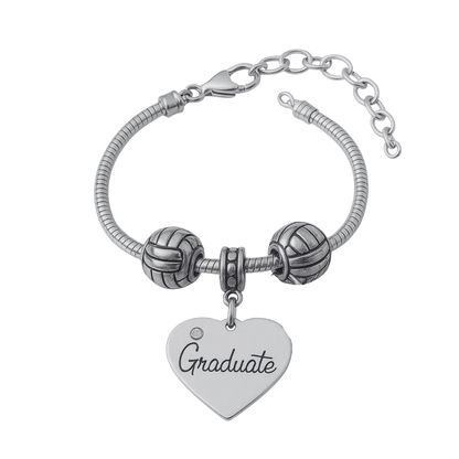 Volleyball Graduation Beaded Bracelet