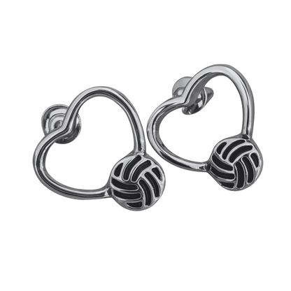 Volleyball Heart Stud Earrings