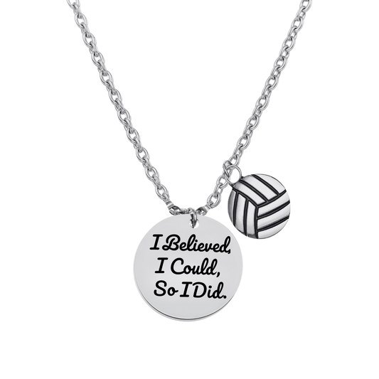 Volleyball I Believed I Could So I Did Necklace