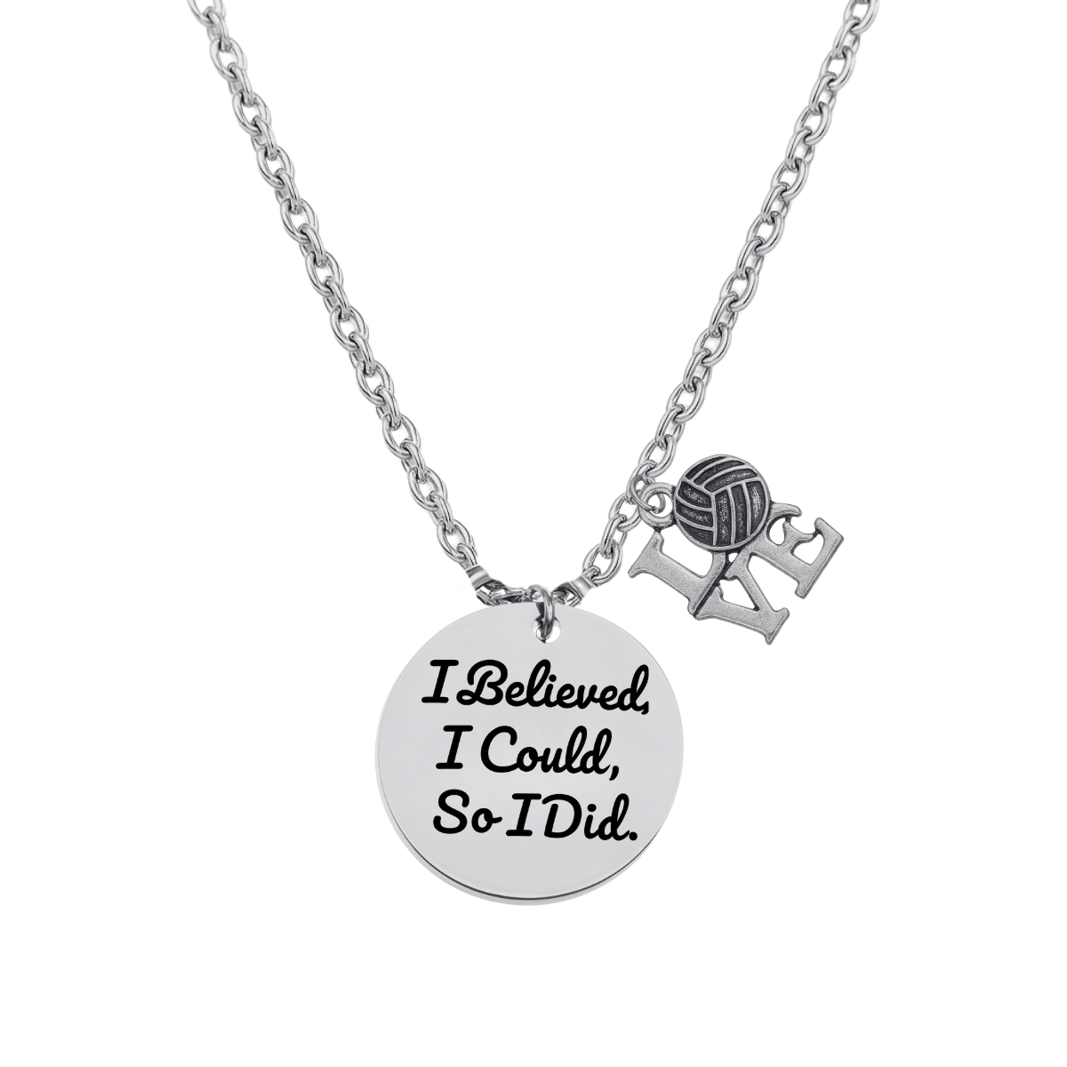 Volleyball I Believed I Could So I Did Necklace