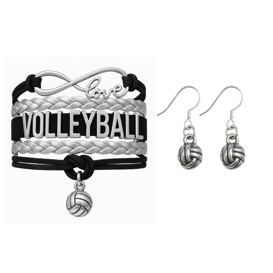 Volleyball Jewelry Set ( Bracelet & Earrings)