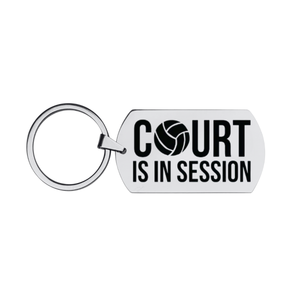Volleyball Keychain -Court is in Session