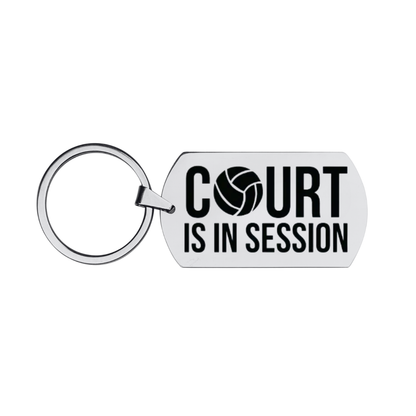 Volleyball Keychain -Court is in Session