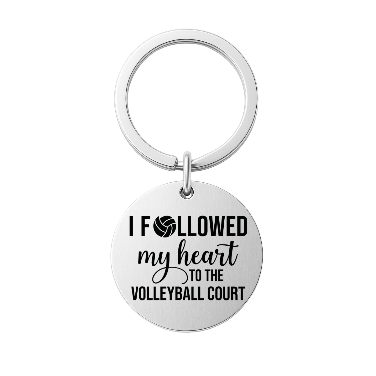 Volleyball Keychain - Followed My Heart to the Volleyball Court