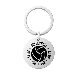 Volleyball Keychain - Set, Spike, Dig, Bump