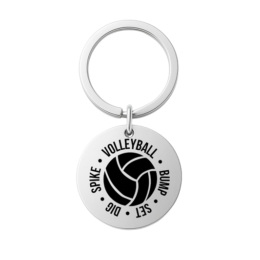 Volleyball Keychain - Set, Spike, Dig, Bump