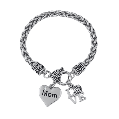 Volleyball Mom Charm Bracelet