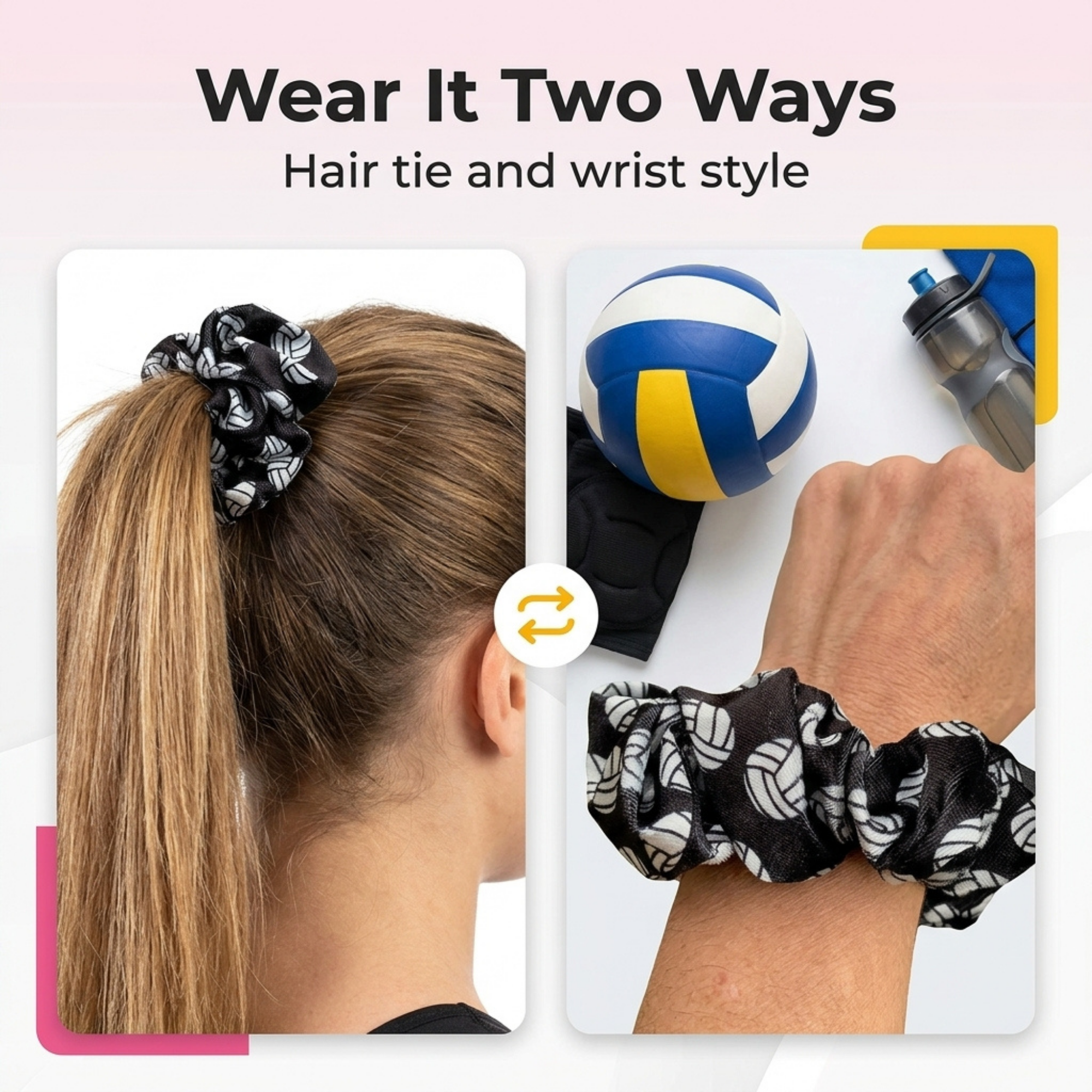 Volleyball Premium Velvet Scrunchie
