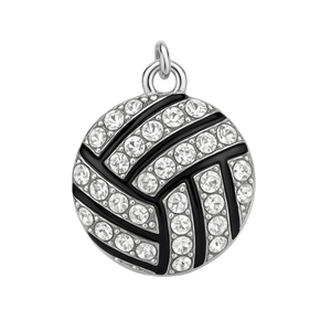 Volleyball Rhinestone Charm