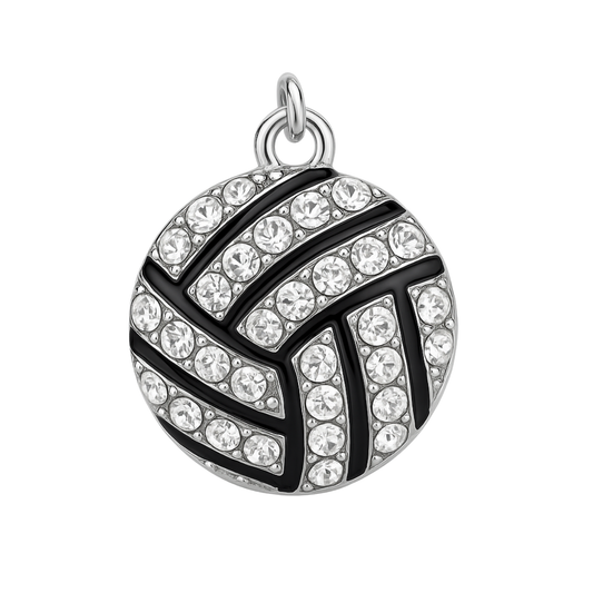 Volleyball Rhinestone Charm