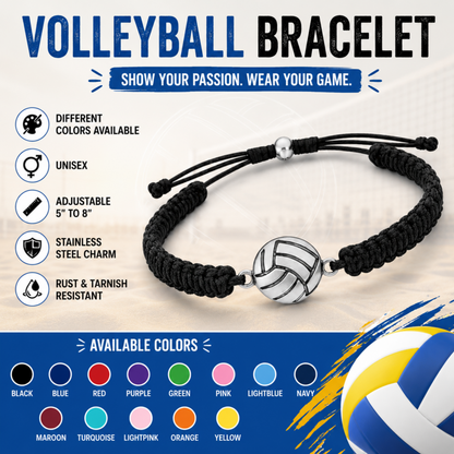 Volleyball Rope Bracelet - Pick Color