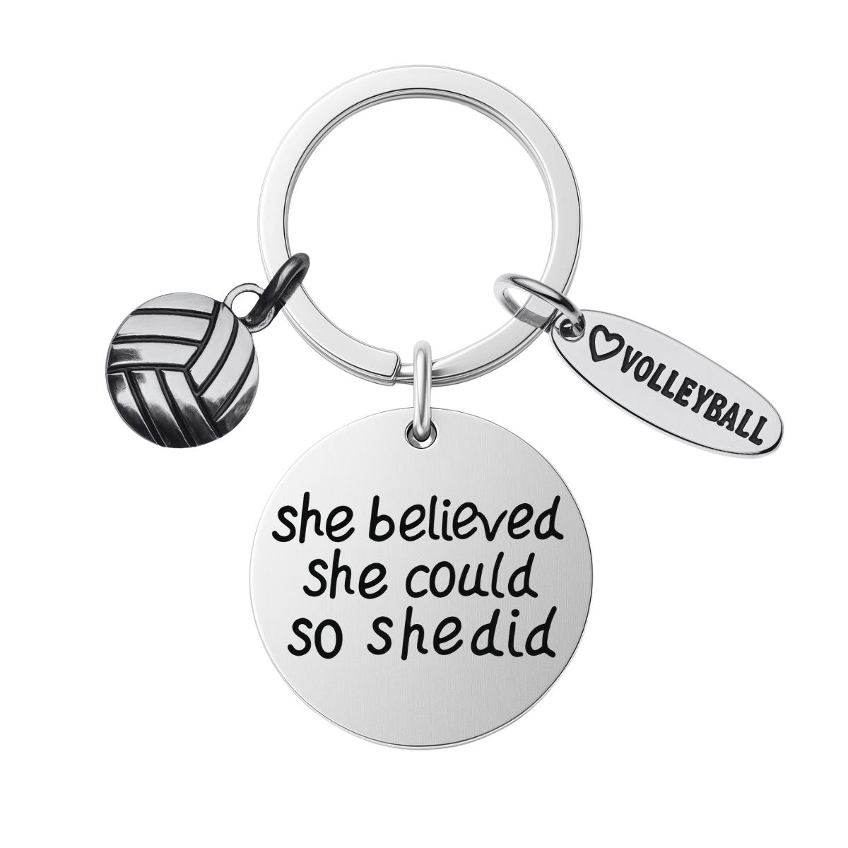 Volleyball She Believed She Could So She Did Keychain