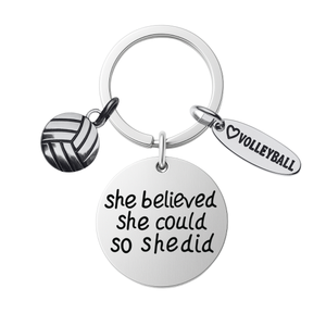 Volleyball She Believed She Could So She Did Keychain