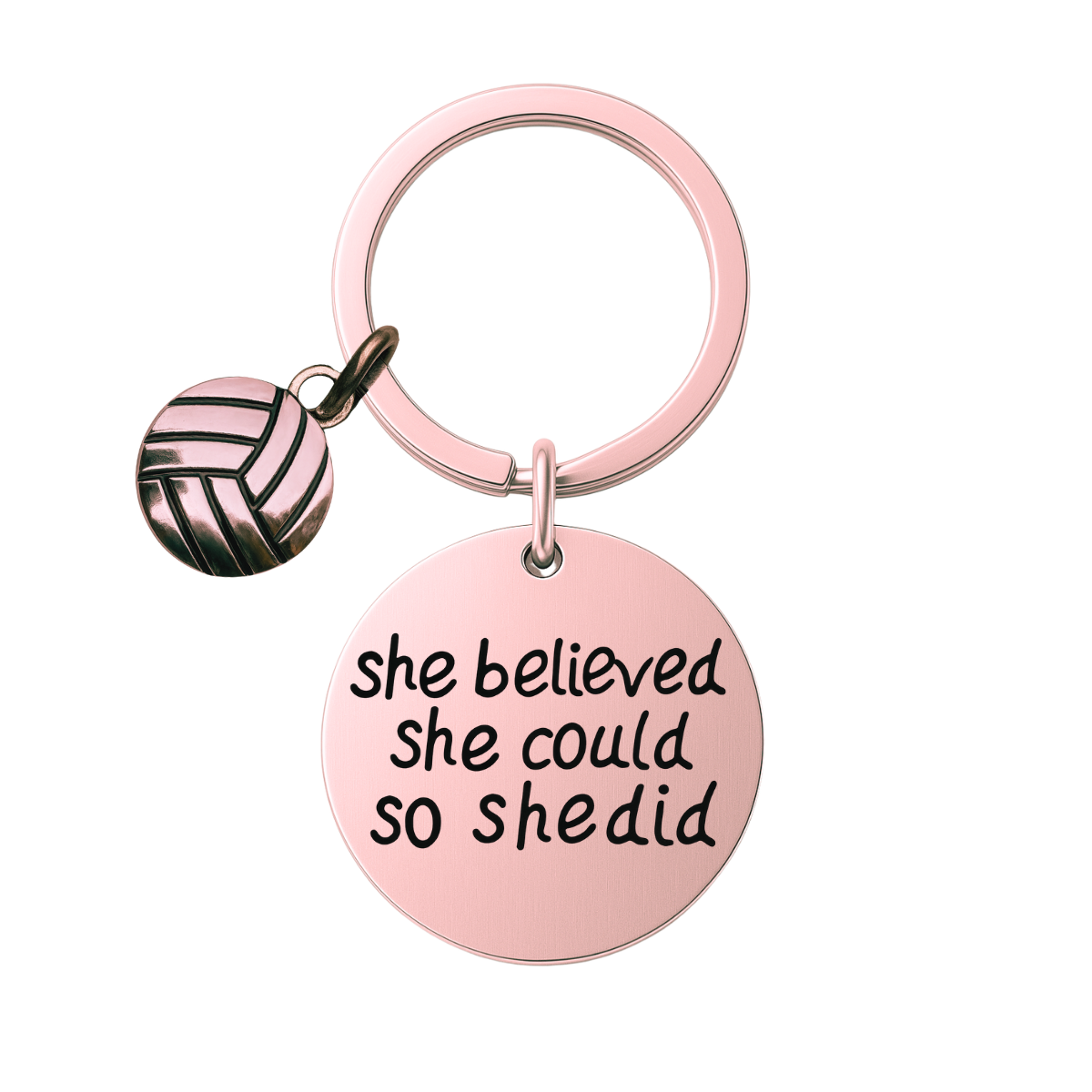 Volleyball She Believed She Could So She Did Keychain