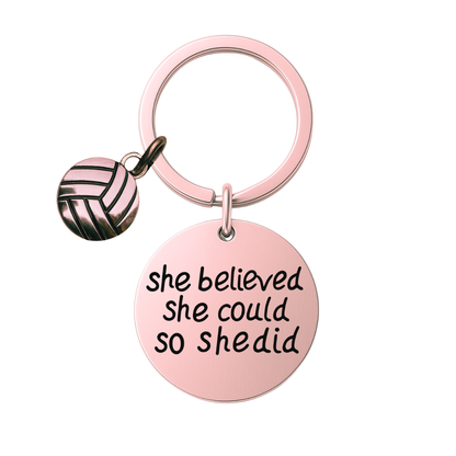 Volleyball She Believed She Could So She Did Keychain