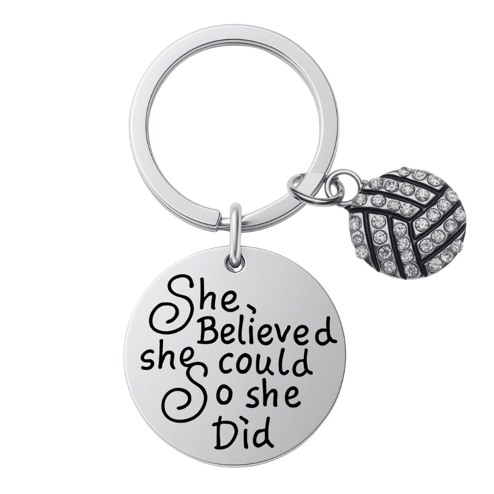 Volleyball She Believed She Could So She Did Keychain