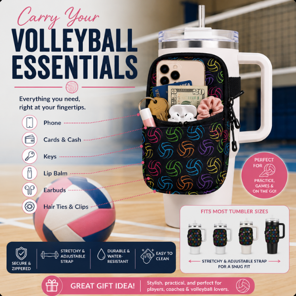 Volleyball Water Bottle Pouch