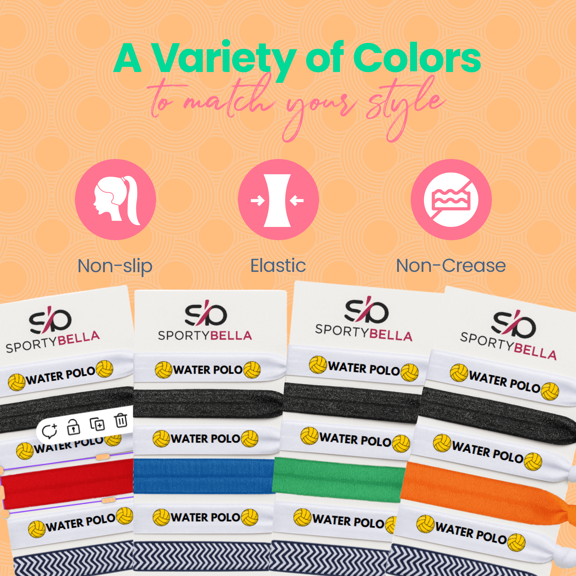 Water Polo Hair Ties