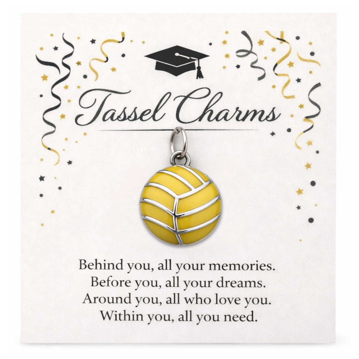 Water Polo Graduation Tassel Charm