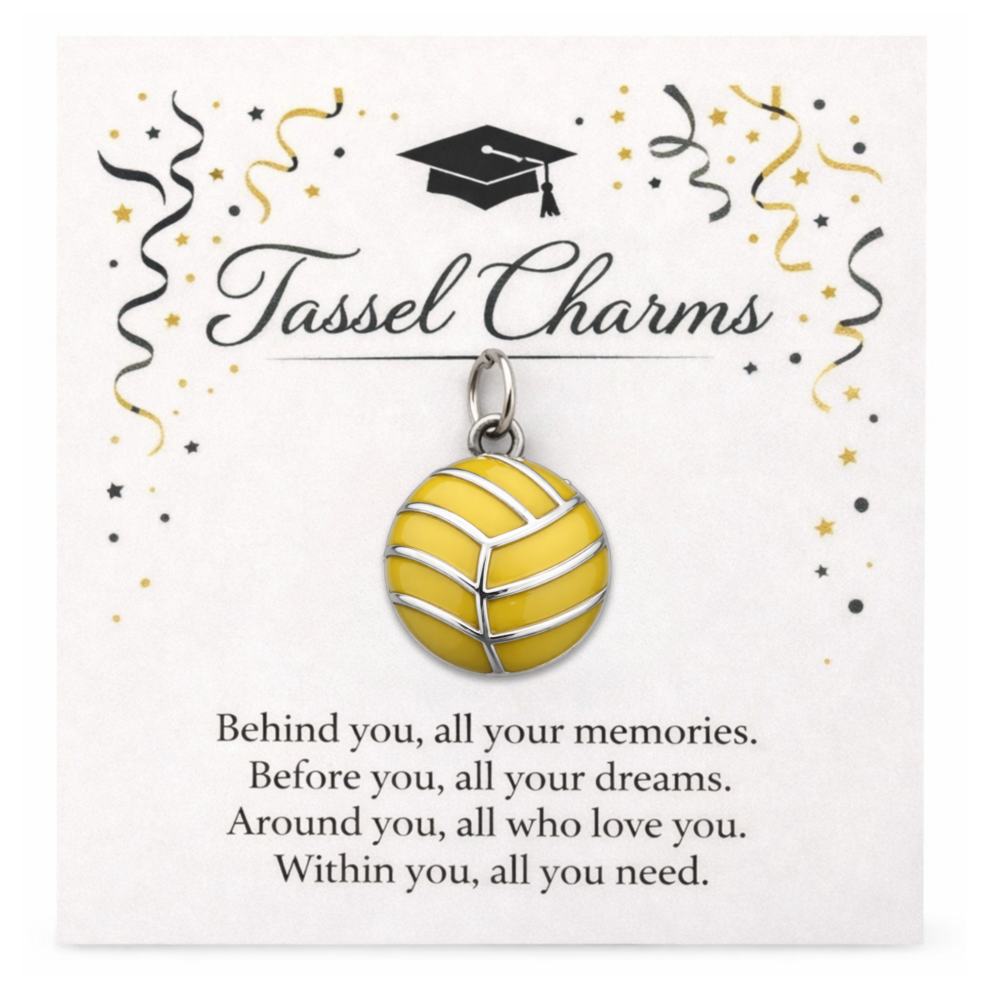 Water Polo Graduation Tassel Charm