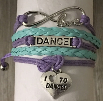 Dance Bracelets-  Pick Colors & Charms