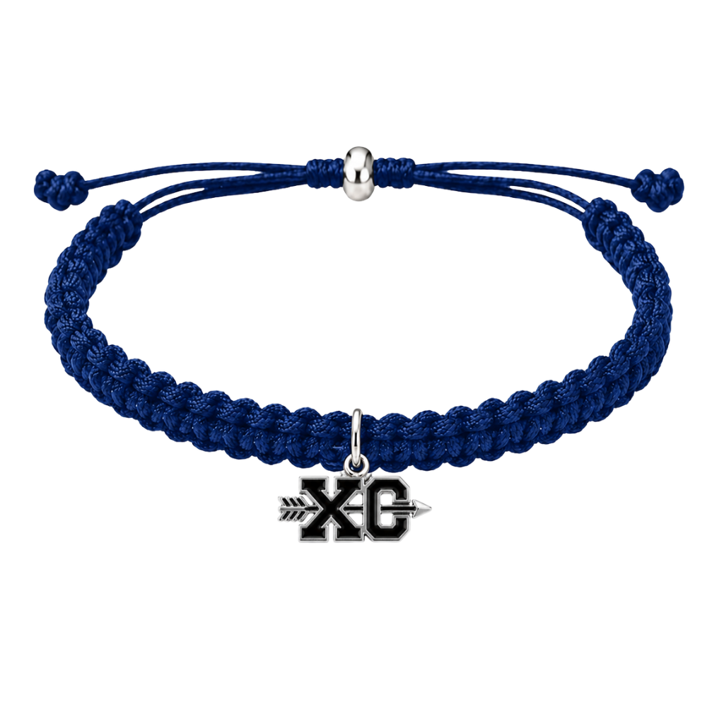 XC Cross country Dangle Charm Rope Bracelet
