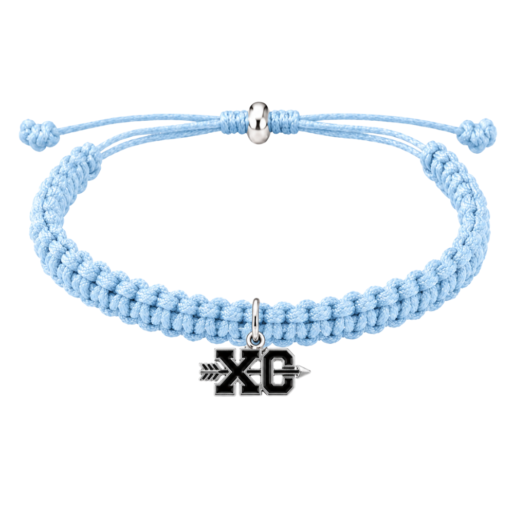 XC Cross country Dangle Charm Rope Bracelet