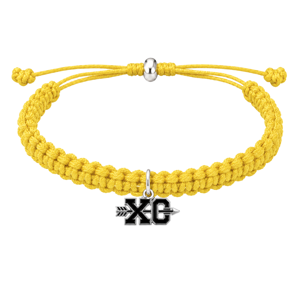 XC Cross country Dangle Charm Rope Bracelet