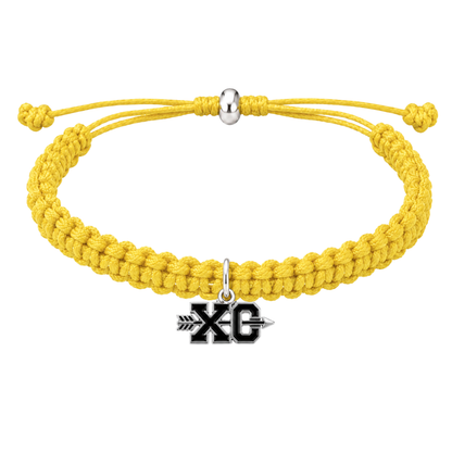 XC Cross country Dangle Charm Rope Bracelet