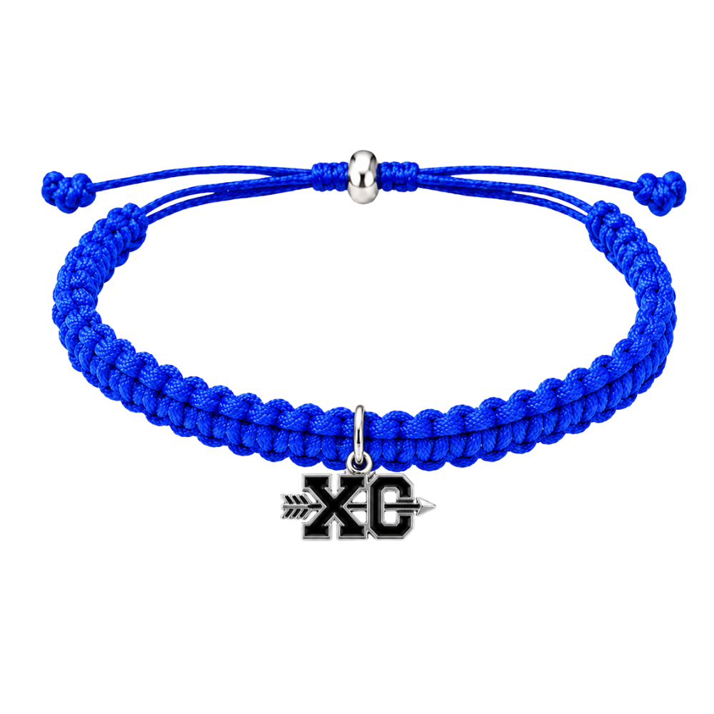 XC Cross country Dangle Charm Rope Bracelet