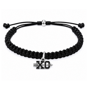 XC Cross country Dangle Charm Rope Bracelet