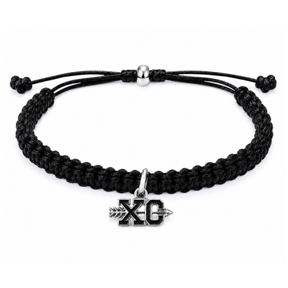 XC Cross country Dangle Charm Rope Bracelet