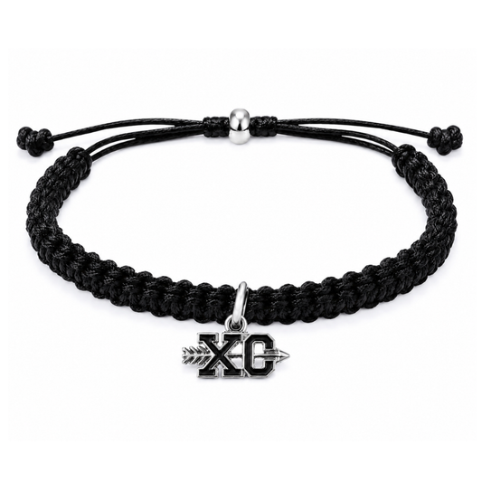 XC Cross country Dangle Charm Rope Bracelet