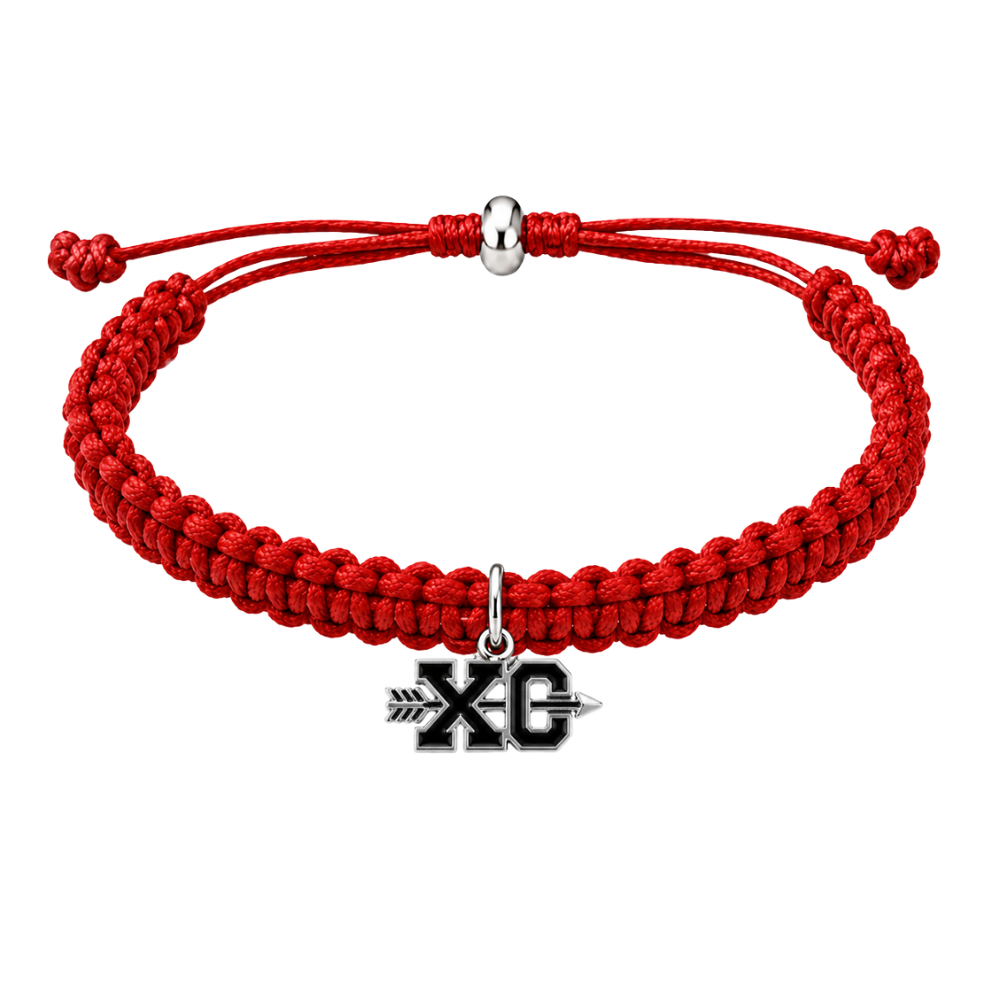 XC Cross country Dangle Charm Rope Bracelet