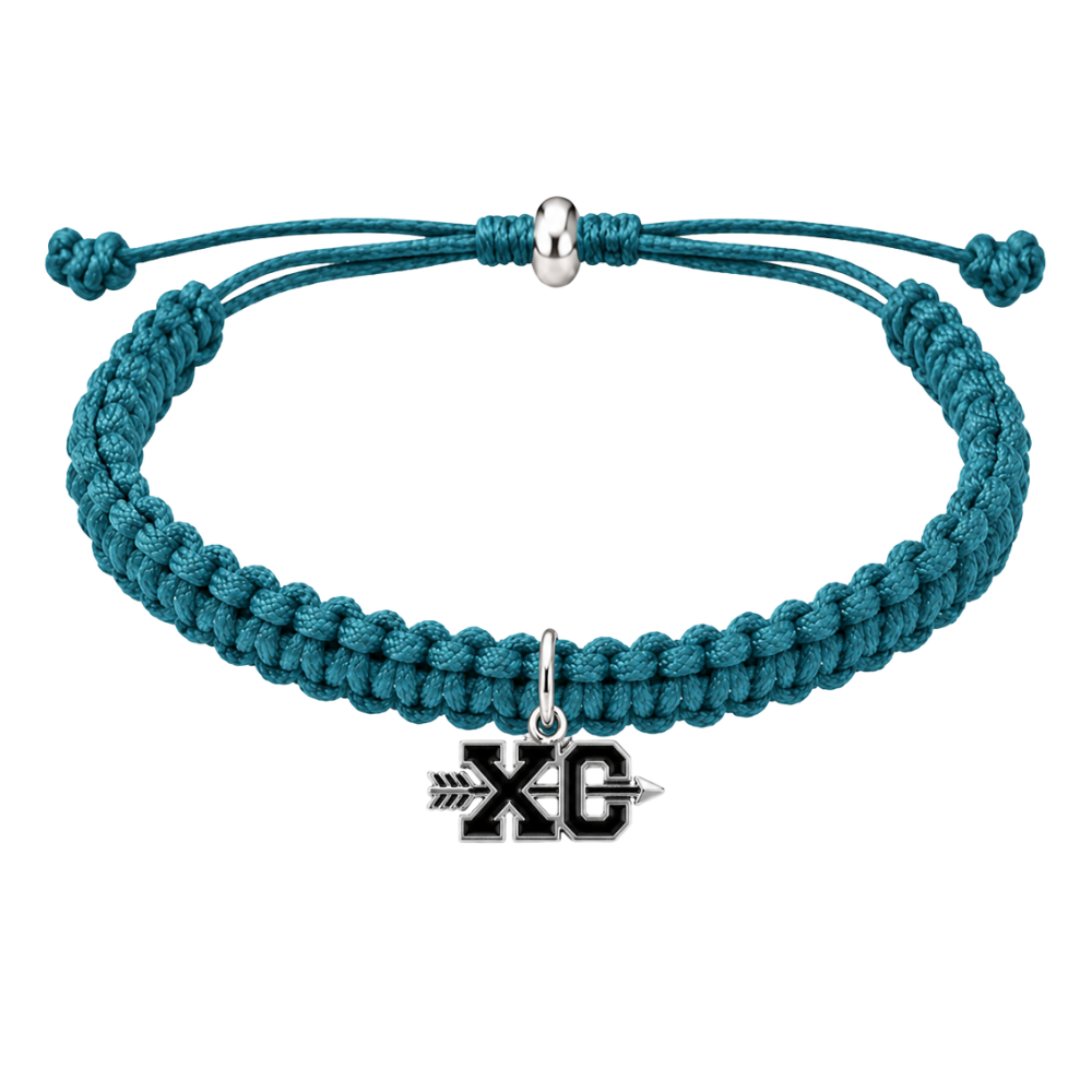 XC Cross country Dangle Charm Rope Bracelet