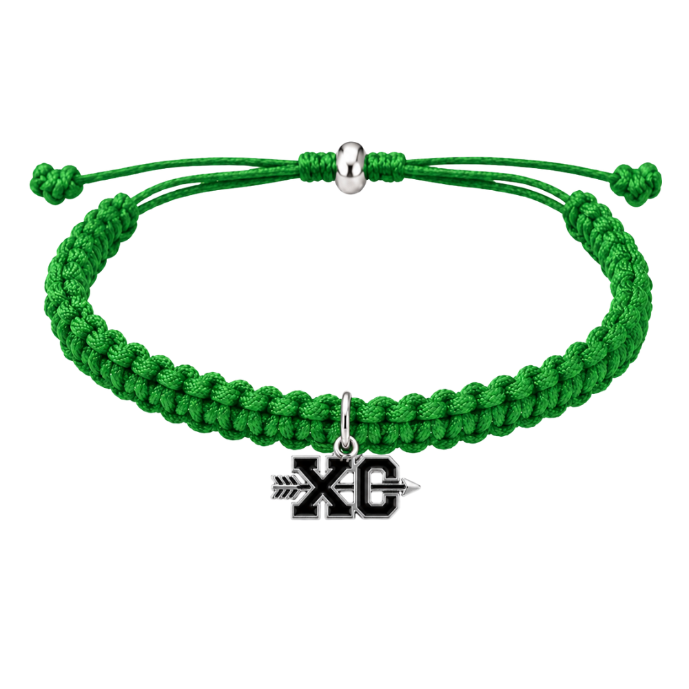 XC Cross country Dangle Charm Rope Bracelet