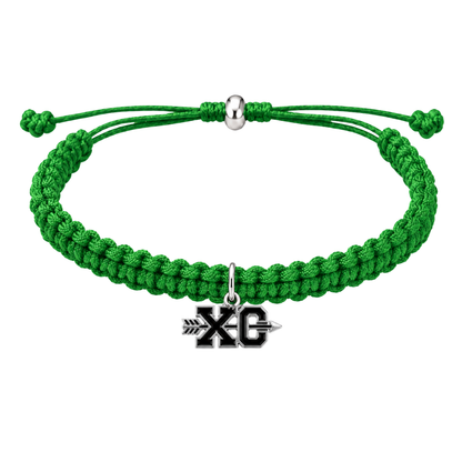 XC Cross country Dangle Charm Rope Bracelet