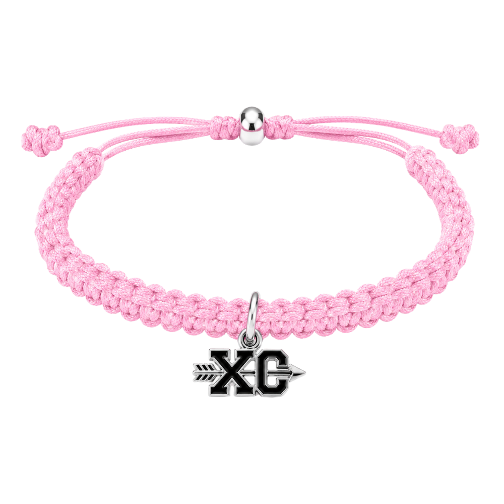 XC Cross country Dangle Charm Rope Bracelet