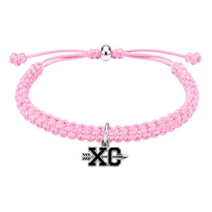 XC Cross country Dangle Charm Rope Bracelet