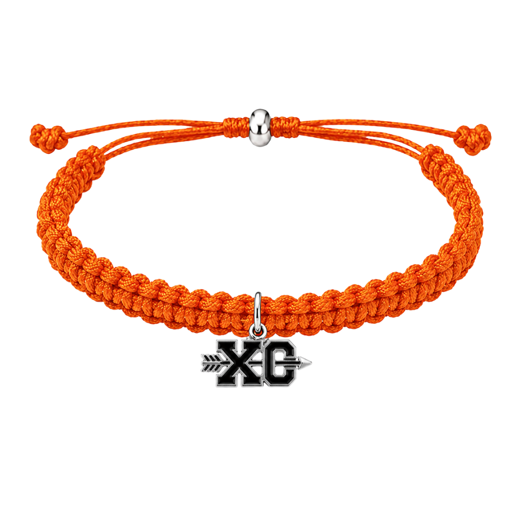 XC Cross country Dangle Charm Rope Bracelet